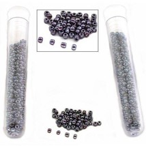 2 Tubes of Silver Lined Metallic Purple Seed Beads Beading Jewelry Making Bead - £5.71 GBP