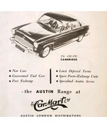 1954 Austin Car Mart Ltd Import Advertisement Autocar Automobilia DWPP12C - $556.20 MXN