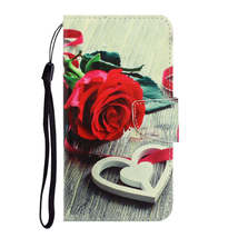 Anymob Samsung Rose And Heart Magnetic Flip Wallet Case Painted Leather ... - £23.04 GBP