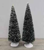 Dept 56 Village Accessories Village Frosted Topiary Trees Set of 2 #52000 (B) - £7.28 GBP