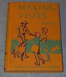 Making Visits Children's 1939 Old Vintage School Reader Book  - $12.95