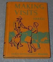 Making Visits Children's 1939 Old Vintage School Reader Book  - £10.12 GBP