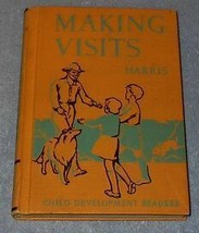 Making Visits Children's 1939 Old Vintage School Reader Book  - £10.41 GBP