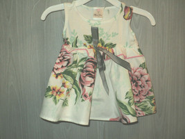 Mad Sky Tunic Top Girl&#39;s Infant&#39;s Size 18 Months Floral Sleeveless Made ... - $10.19