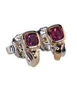 Gorgeous 18k Yellow Gold and Sterling Silver 1.20 Ct Pink Sapphire Stud ... - $30,903.22 MXN