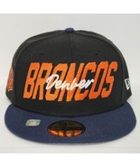 New Era 59Fifty NFL Denver Broncos On Field Hat Size 7 3/8 Fitted Cap Bl... - £27.25 GBP