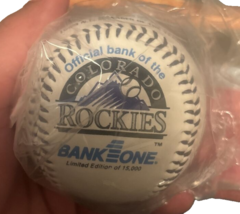 1995 Colorado Rockies facsimile team autograph baseball ball Bank One Manager - $12.73