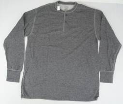 LL Bean River Driver Shirt XL Tall Gray Henley Two Layer Wool Blend Mens 166892 - £28.58 GBP