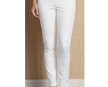 Soft Surroundings Stretch Pull-On Flat Front White Straight Leg Cropped ... - £27.38 GBP