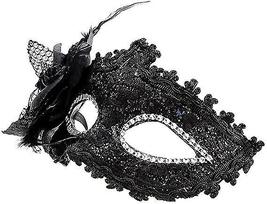 Masquerade Mask Women Lace Mask Halloween Half Face Mask Party Prop Black - £8.61 GBP