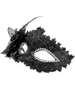 Masquerade Mask Women Lace Mask Halloween Half Face Mask Party Prop Black - £8.62 GBP