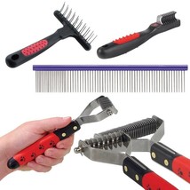 Dog Grooming Deshedding Tool Kit 6 Piece Professional Dematting Rake &amp; C... - $118.69