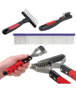 Dog Grooming Deshedding Tool Kit 6 Piece Professional Dematting Rake &amp; C... - $2,255.92 MXN