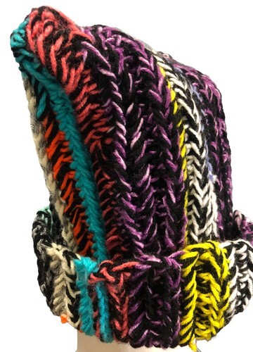 Handmade Crochet Cat Hat Adult Double Acrylic Yarn Warm Beanie Cute Gift Item image 7