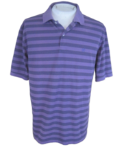 Rf Fabrizio Sport Men Shirt Polo Pit To Pit 22 Sz Xl Golf Purple Striped - £11.85 GBP