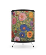 Colorful Flowers Modern Art Tripod Table Lamp USCA Plug - $1,863.07 MXN