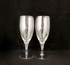 Gorham JOLIE Cut Crystal Iced Tea Glasses Goblets (2) - $39.59