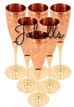 Set of 6 Copper Brass Leaf Designed Champange Glasses- 150ML each - Serving Cham - £139.70 GBP