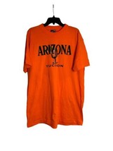Men’s SUN Bright Orange Arizona USA Tucson Casual Short Sleeve T Shirt S... - $11.64