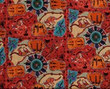 Cotton Australian Outback Kangaroos Multicolor Fabric Print by the Yard ... - £11.75 GBP