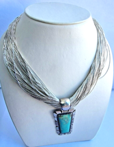 Native America 925 Sterling Liquid Silver Turquoise Necklaces - £249.70 GBP