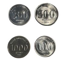 2016 Indonesia Rupiah Coin Set – 100 200 500 1000 Rupiah – Bank Indonesi... - €4,90 EUR