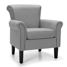 Giantex Modern Fabric Upholstery Accent Chair Comfortable Armchair Light... - £226.28 GBP