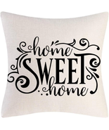 Home Sweet Home Quotes Farmhouse Pillow Covers 18X18 Inch,Home Decorativ... - £16.82 GBP
