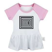 Leisure Geometry FIG illusion Art Newborn Baby Dress Toddler 100% Cotton Clothes - £10.28 GBP