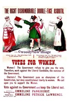 rs0011 - Suffragettes - Votes For Women - Double Faced Asquith - print 6x4 - $2.80