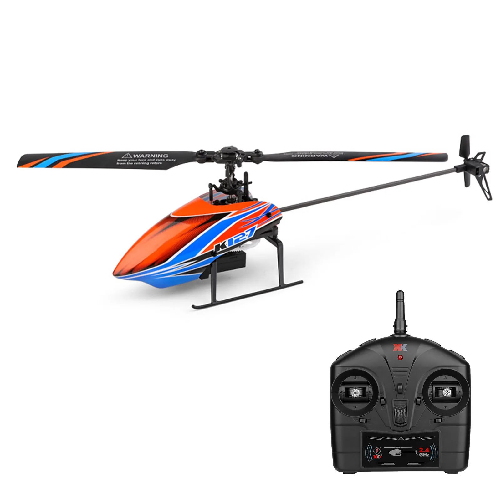WLtoys XK K127 4CH 6-axis Gyro Single Blade RC Helicopter Remote Control... - £64.71 GBP+