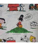 Vintage 1971 Peanuts Twin Size Fitted Sheet Bedsheet Charlie Brown Snoop... - £17.91 GBP