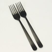 Herdmar Oslo Black Dinner Forks Matte 8 1/4" 18/10 Lot of 2 - $39.19