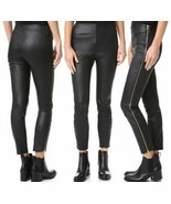 NWT Rag &amp; Bone Chatel LEATHER Leggings Pants Black sz 2 - $504.68 CAD