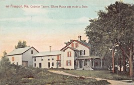 Freeport Me~Codman TAVERN-WHERE Maine Was Made STATE~1907 Tinted Photo Postcard - £4.58 GBP