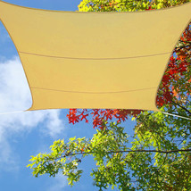 Sand Beige Waterproof Polyester Sun Shade Sail 16.5 Foot Square UV Safe ... - £59.28 GBP