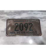 Vintage 1986 INDIANA IN NON-MOTOR VEHICLE License Plate 2092 LaGrange Co... - €5,97 EUR