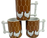 3 Dennis Kyte Design Studio Chicken Coffee Mugs - £19.11 GBP