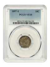 1897-S 10C PCGS VF35 - $229.16