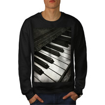 Wellcoda Vintage Old Piano Mens Sweatshirt, Retro Casual Pullover Jumper - £23.67 GBP+