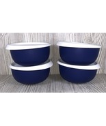 Tupperware Legacy Cereal Bowl 2 1/4 cup 5 3/8&quot; #6918A Blue &amp; White Lid - €24,88 EUR