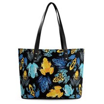 Colorful Tropical Handbags Abstract Leaf Print Belt Tote Bag PU Leather  Bag Lad - £64.20 GBP