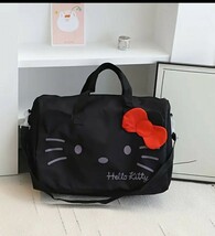 Black Hello Kitty Large Capacity One Shoulder Crossbody Bag Tote Bag Tra... - $591.61 MXN
