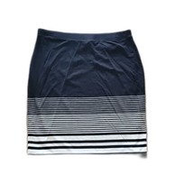 Max Studio Cute Pull On Skirt ~ Sz M ~ Knee Length ~ Black &amp; White - £13.69 GBP
