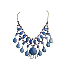 Afghan Kuchi Tribal Lapis Necklace Ethnic Boho Gypsy Bib Jewelry  USA SELLER - £22.48 GBP