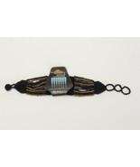 Handmade Bracelet Azul Turquesa by Tendencia Natural Black Gold Gray Art... - $449.29 MXN