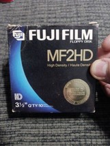 FujiFilm MF2HD 3.5" Inch Floppy Disk Box 14 Diskettes IBM Formatted High Density - $9.89
