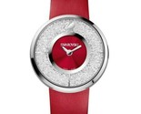 Swarovski 1144170 Crystalline Crystal Red Leather Women&#39;s Watch - £212.45 GBP