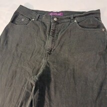 Gloria Vanderbilt Jeans Women's 14 Long Black Jeans 34x26 1/2 Measured image 12