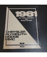 1981 Chrysler Plymouth Dodge MMC New Model Highlights Service Training M... - $23.57 CAD